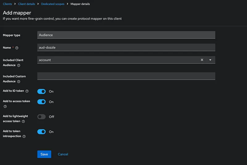 Keycloak Dedicated Mapper